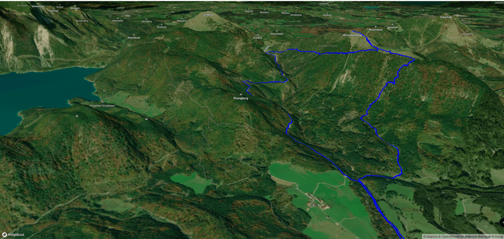 Wanderroute der Hirschhörnlkopf Tour