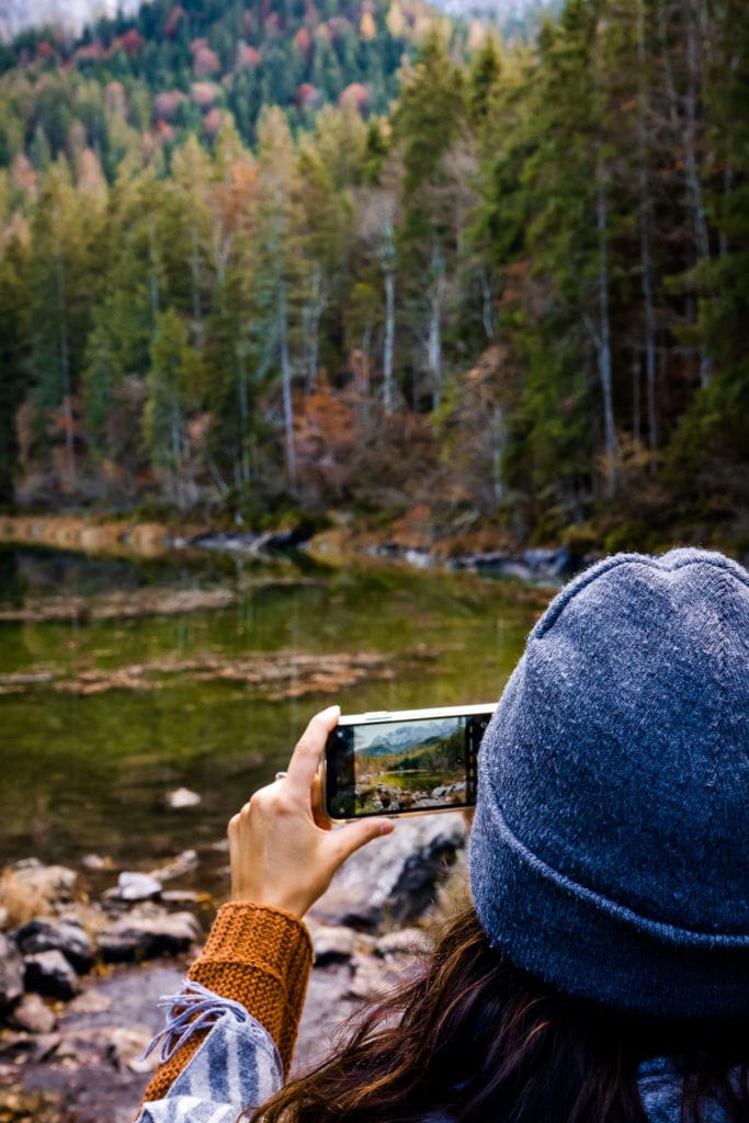 Fotografieren des Frillensee am Eibsee