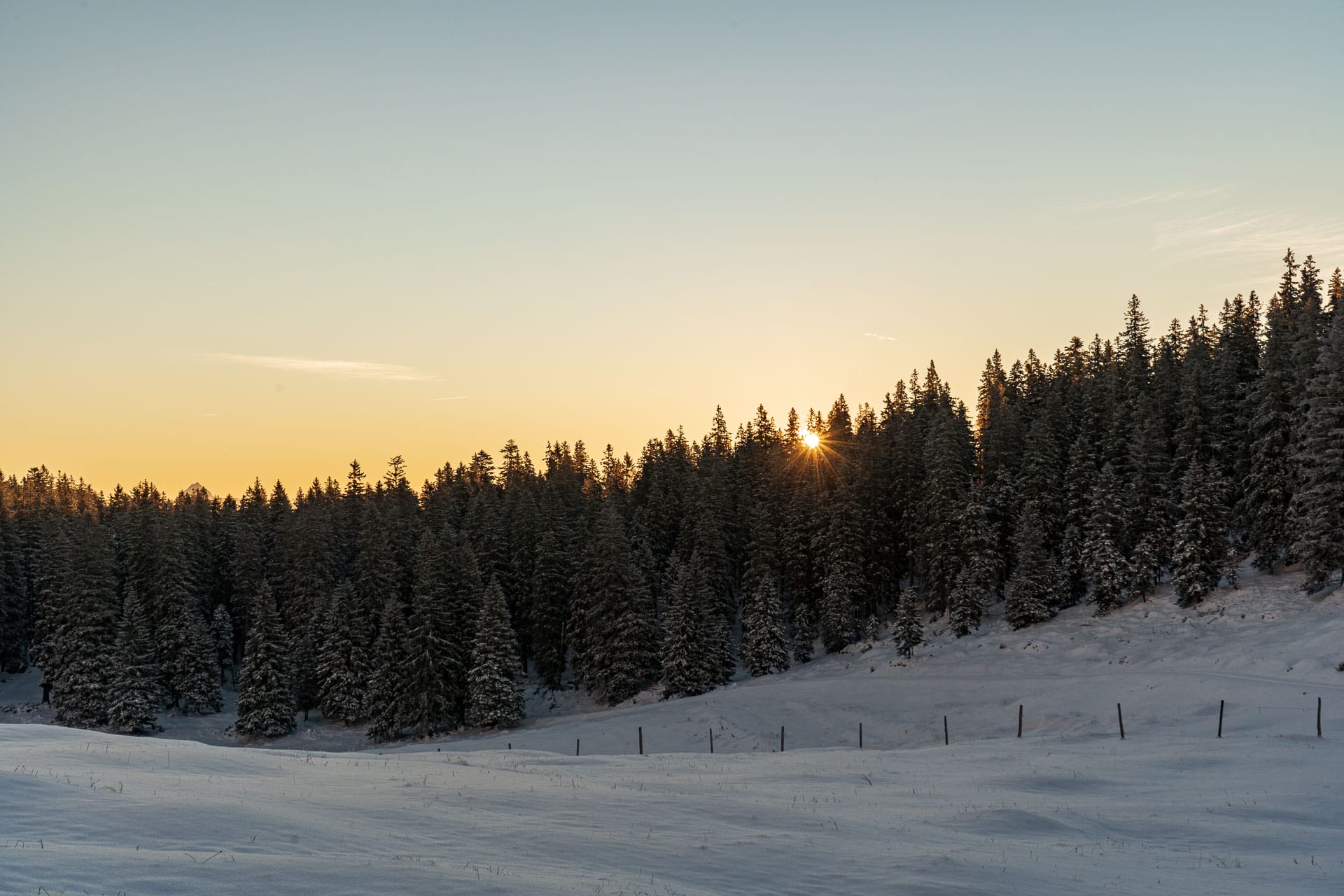 Sonnenaufgang an der Jochbergalm